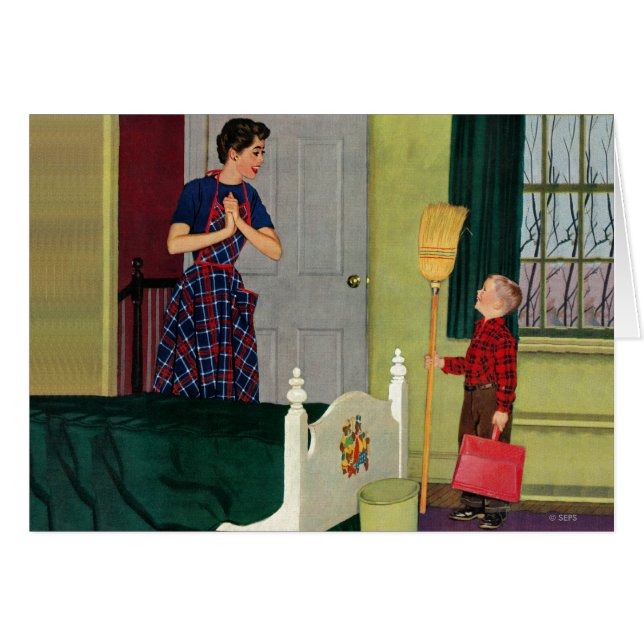 Mam, ik heb mijn kamer gereinigd. (Voorkant Horizontaal)