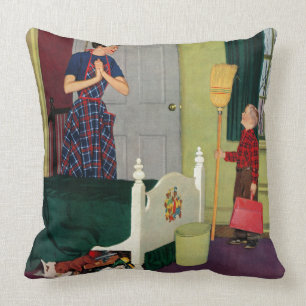 Mam, ik heb mijn kamer gereinigd. kussen