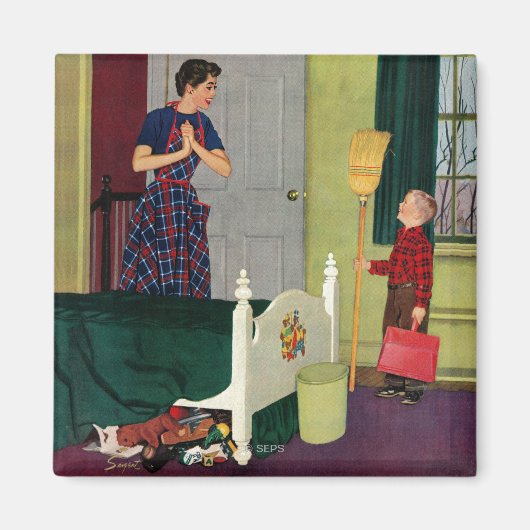 Mam, ik heb mijn kamer gereinigd. magneet (Voorkant)