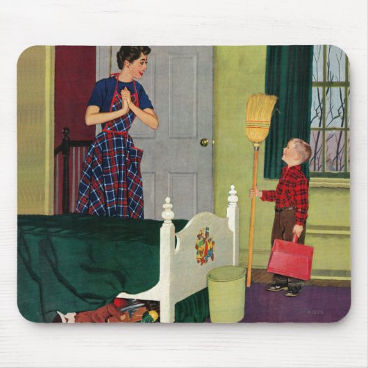 Mam, ik heb mijn kamer gereinigd. muismat (Voorkant)