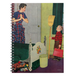 Mam, ik heb mijn kamer gereinigd. notitieboek