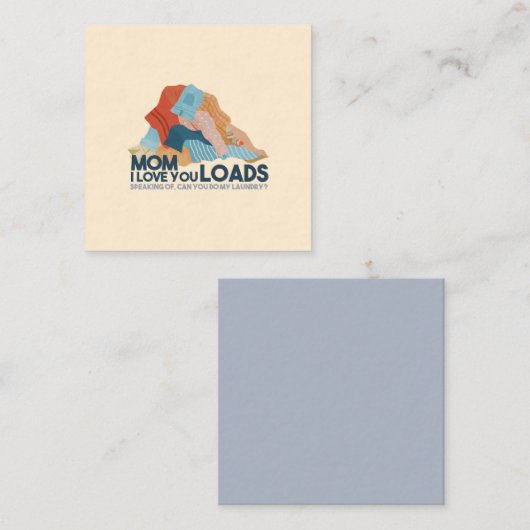 Mam, ik hou heel veel van je notitiekaartje (Voorkant / Achterkant)