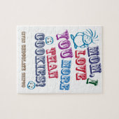 Mam, ik hou meer van je dan van koekjes! legpuzzel (Horizontaal)