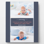 Mam Ik hou van je gedicht 2 Foto Blauw Fotoplaat (Voorkant)