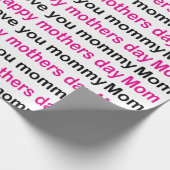 Mam Ik hou van je gelukkige moeder dag Cadeaupapier (Hoek)