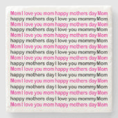 Mam Ik hou van je gelukkige moeder dag Stenen Onderzetter (Voorkant)