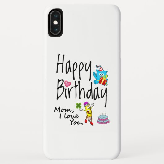 Mam, ik hou van je. Gelukkige verjaardag. Case-Mate iPhone Case (Achterkant)