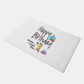 Mam, ik hou van je. Gelukkige verjaardag. Deurmat (Schuin)