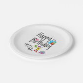 Mam, ik hou van je. Gelukkige verjaardag. Papieren Bordje (Gekanteld)