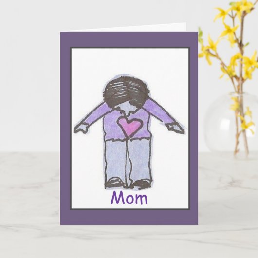 Mam, ik hou van je - Kaart (Gele Bloem)