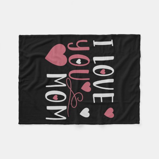 Mam, ik hou van je mam fleece deken (Voorkant (Horizontaal))