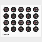 Mam, ik hou van je mam ronde sticker (Vel)