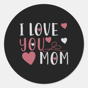 Mam, ik hou van je mam ronde sticker