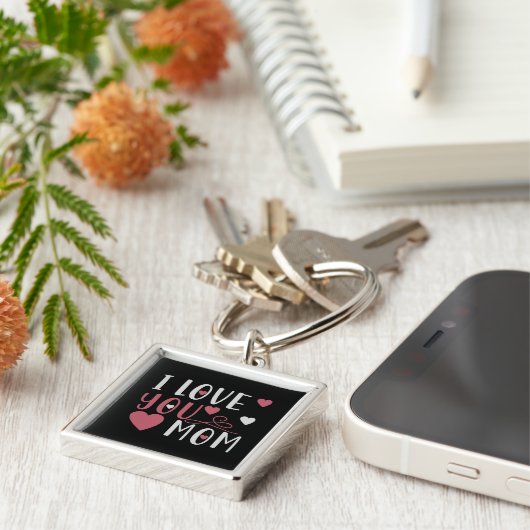 Mam, ik hou van je mam sleutelhanger (Zijkant)