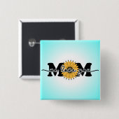 Mam ik hou van je Moederdag-43250 Vierkante Button 5,1 Cm (Voorkant /achterkant)
