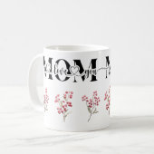 Mam ik hou van je rode bessen koffiemok (Voorkant links)