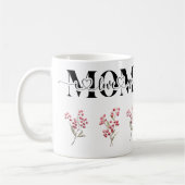 Mam ik hou van je rode bessen koffiemok (Links)