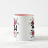 "Mam, ik hou van je" waterverf florale koffie mok (Midden)