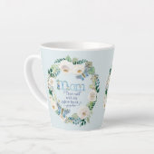 Mam, ik hou van je | Waterverf witte bloemvlinder Latte Mok (Linkerhoek)