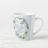 Mam, ik hou van je | Waterverf witte bloemvlinder Latte Mok (Rechts)