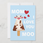 Mam ik hou van jou Moo Moederdag Verjaardag Mam Feestdagenkaart (Voorkant)