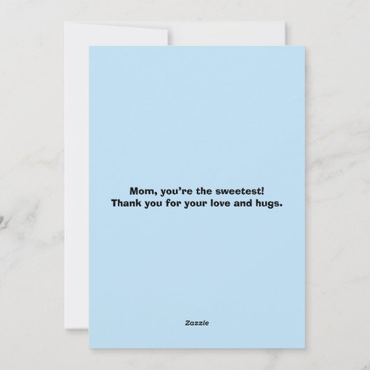 Mam ik hou van jou Moo Moederdag Verjaardag Mam Feestdagenkaart (Achterkant)