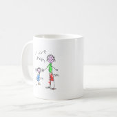 Mam, ik hou van mam koffiemok (Voorkant links)