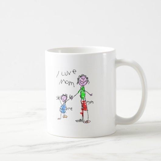 Mam, ik hou van mam koffiemok (Rechts)