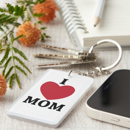 Mam, ik hou van mam sleutelhanger (Voorkant Rechts)