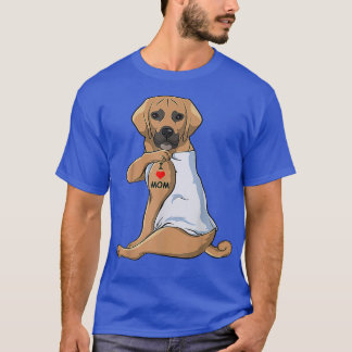 Mam Ik hou van Tattoo Puggle Mam Hondenliefhebber  T-shirt