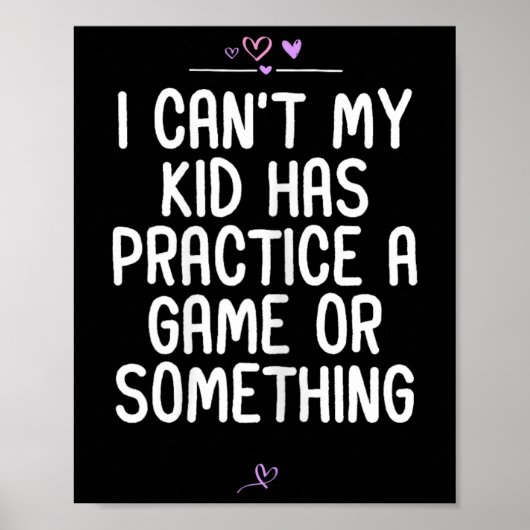 Mam, ik kan niet, mijn kind heeft een training of poster (Voorkant)