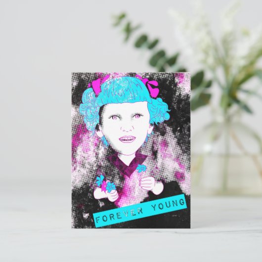 Mam, ik mis je... eeuwig jong. briefkaart (Staand voorkant)