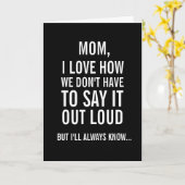 Mam, ik weet altijd... Funny Moederdag Card Kaart (Gele Bloem)