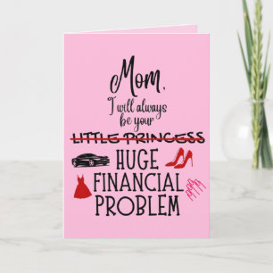 Mam, ik zal altijd jouw enorme financiële probleem kaart