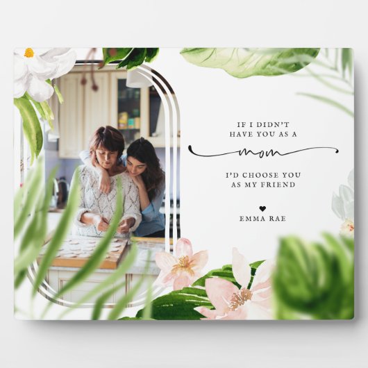 Mam, ik zou je als vriend kiezen | Foto van Floral Fotoplaat (Voorkant)