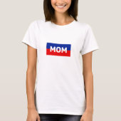 Mam in blauwe en rode strepen T-shirt (Voorkant)