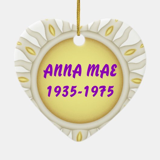 Mam in geheugen keramisch ornament (Achterkant)