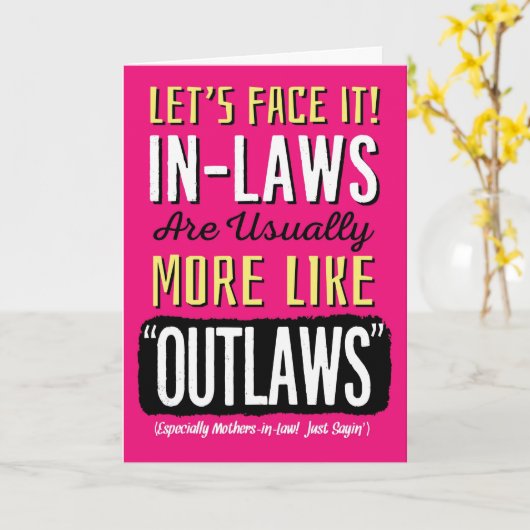 Mam-in-law-dag, grappig, meer als wetten! kaart (Gele Bloem)