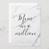 Mam in miljoen | Moederdag witte marmer (Voorkant / Achterkant)