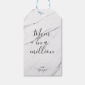 Mam in miljoen | Moederdag witte marmer Cadeaulabel (Voorkant)