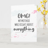 **MAM IS ALTJD GELIJK** GELUKKIGE VERJAARDAG KAART (Gele Bloem)