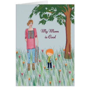 Mam is Cool Birthday Kaart van Young Son