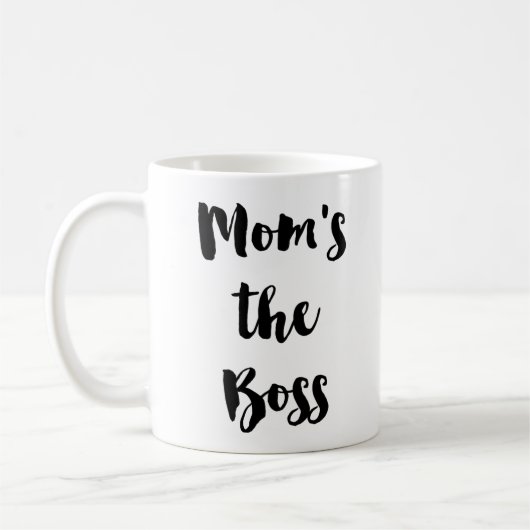 Mam is de Boss Lady Coffee-Mok Koffiemok (Links)