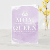 Mam is de koningin | MOEDERDAG Kaart (Gele Bloem)