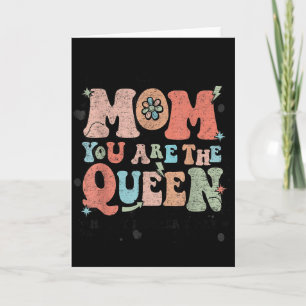 Mam is de koningin shirt meisje vrouwen gelukkige kaart