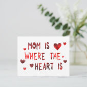 Mam is de plek waar het hart is. briefkaart (Staand voorkant)