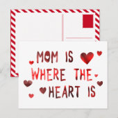 Mam is de plek waar het hart is. briefkaart (Voorkant / Achterkant)