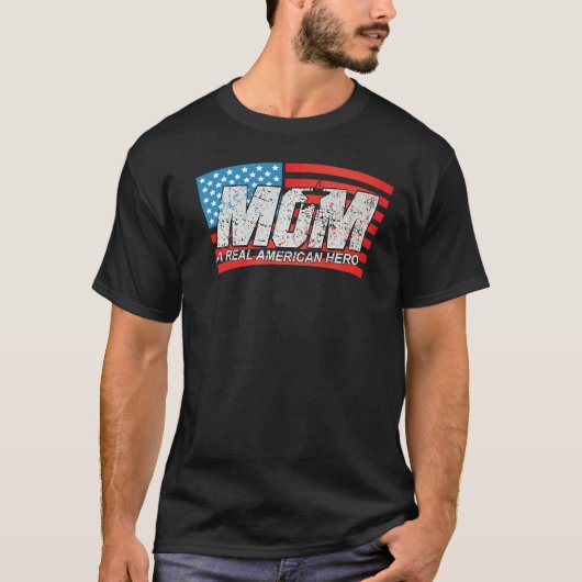 Mam is een echte Amerikaanse held T-shirt (Voorkant)