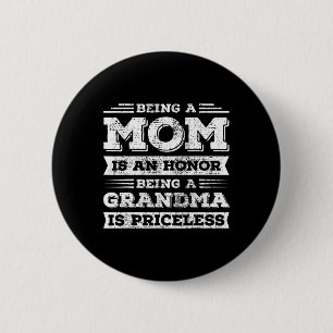 Mam is een eer grootmoeder te zijn, is zonder prij ronde button 5,7 cm