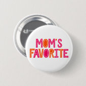 Mam is favoriet. ronde button 5,7 cm (Voorkant /achterkant)